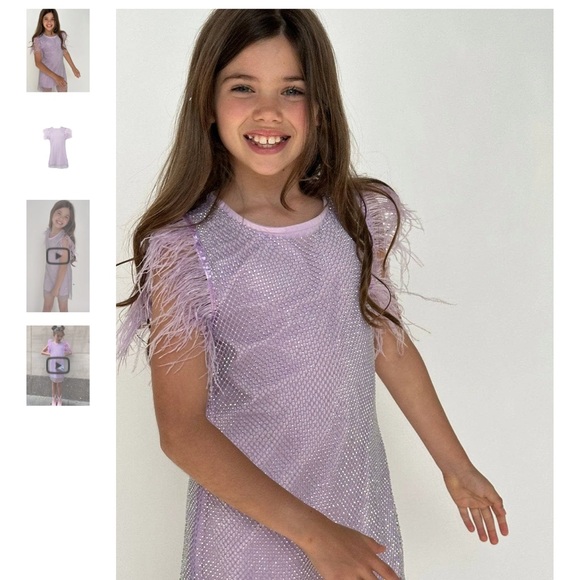 Lola + The Boys Purple Sparkle Dress - Picture 2 of 3